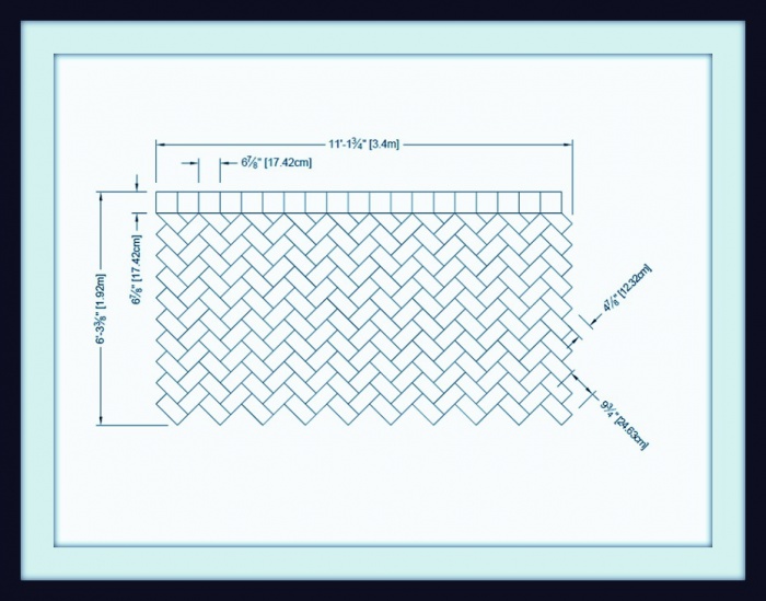 Металлический трафарет для штамповки (декорирования) - DHB 1xTile Border 6X 11 SR-60